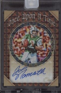 JOE NAMATH 2021 PANINI ONE FOOTBALL #335 ONCE UPON A TIME BRONZE PRIZM AUTO 3/5