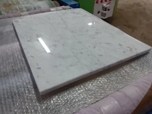 Tagliere in marmo,piano x cucina,base x cioccolato 70x60,bianco Carrara - Picture 1 of 6