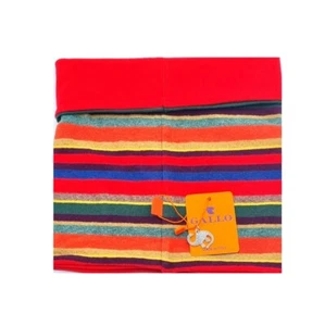 Baby Rooster Double Face Unisex Fleece Striped Mustard Red Neck Warmer Scarf - Picture 1 of 2