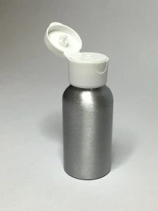50 ml Aluminium Boston Flaschen mit weißem Klappverschluss *BELIEBIGE MENGE* - Bild 1 von 3