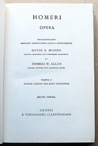 1945 HOMERI OPERA Tomus II Iliadis XIII-XXIV Allen OUP HB VGC Homer Iliad - Imagen 1 de 2