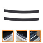  2 Pcs Rubber Threshold Strip Black Car Accessory Rear Bumper Protector