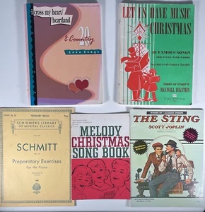 Sheet Music Piano Songbook Lot Christmas Country Soundtrack Baldwin Schirmers - Picture 1 of 16