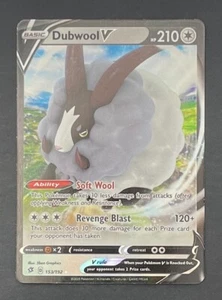 Pokémon Card Dubwool V 153/192 Rebel Clash - Near Mint - Picture 1 of 2