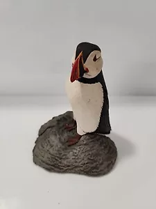 Vintage Lester Braddock Bros Atlantic Puffin Bird Sculpture Figurine Signed - Picture 1 of 8
