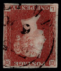 1841 1d Red Plate 22 LD Fine Scarce LYME CDS Very Fine Used Cat. £700.00 - Picture 1 of 2