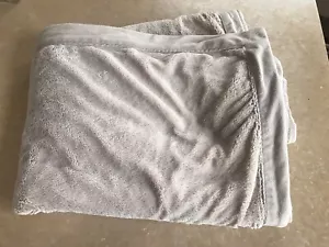 Restoration Hardware Throw Blanket Faux Fur Blanket Warm Cozy 60”x 40” Beige - Picture 1 of 2