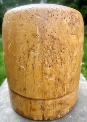 Vintage Balsa Wood Hat Mold Primitive Millinery Hatters Block Form - Image 1 of 4