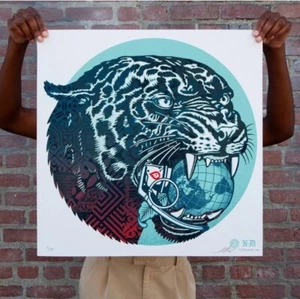 Obey Giant Climate Clash by Shepard Fairey Signed Screen Print (White) - Picture 1 of 1