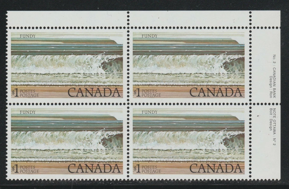 1981 Canada SC# 726a UR - High-Value Park Plate # 2 Plate Block M-NH Lot # 2176b - Image 1 of 1