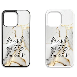 Printed Silicone Clip On Mobile Phone Case Cover Gift Original Fresh Outta F*cks - Picture 1 of 9