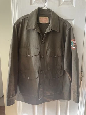 Filson Vintage CPO Mackinaw Cruiser 100% Lana Jac Chaqueta Abrigo 44 XL Whipcord EE. UU. Foto 1 de 4