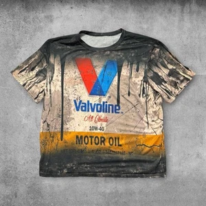Vintage Y2K Racing T-Shirt NASCAR Valvoline Racing Tie Dye Size XL Grunge - Picture 1 of 2