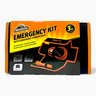 Armor All 3pc Roadside Car Emergency Kit - Storage Bag, 12 Gauge 6.5 Ft Battery Foto 1 de 4
