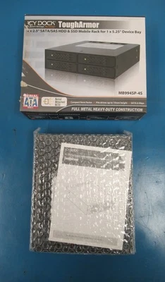 Icy Dock ToughArmor MB994SP-SP 4 x 2.5" Sata/SAS HDD & SSD Rack For 1 x 5.25" - Image 1 of 4