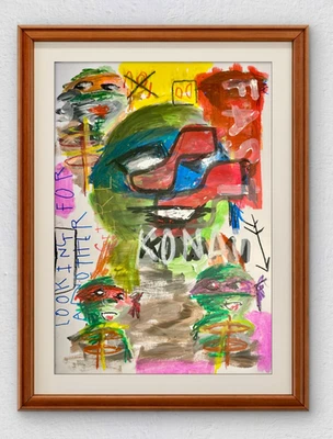 TMNT Teenage Mutant Ninja Turtles Expressionism Acrylic 12" X 16" Original Art - Image 1 of 4