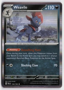 Pokemon Weavile 134/193 Holo Rare SV02: Paldea Evolved NM - Picture 1 of 2