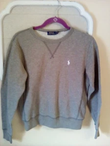 Polo Ralph Lauren Women’s Sweatshirt Pullover Sz Medium Grey Long Sleeve - Picture 1 of 5