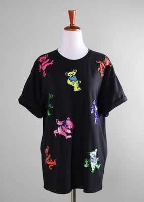 Camiseta MEGHAN FABULOUS Grateful Dead Collection NUEVA CON ETIQUETAS $199 Lentejuelas Osos Talla XL Foto 1 de 4