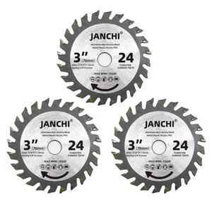3Pack 3 Inch 24T Carbide Circular Saw Blade for Cuts Woods, Plastic, PCV, Acryli - Picture 1 of 4