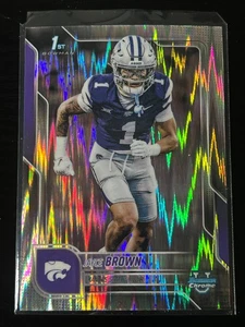 2025 Bowman University Chrome Jayce Brown Kansas State Rookie Stealth - Picture 1 of 2