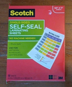 NEW Qty 41, 3M Self-Sealing 8.5” x 11” Laminating Pouches • No Machine Needed - Picture 1 of 2