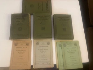 Lot 4 Standard Service Arithmetics Hardcover Mathematics Grade 4,6,7 Answer Book - Imagen 1 de 9
