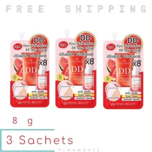 3 Sachets X 8 g Royal Beauty DD Hya Watermelon SPF50 PA+++ Smooth Sunscreen Face - Picture 1 of 19