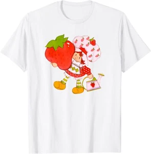 Strawberry Shortcake Classic Vintage Big Strawberry Logo T-Shirt Hoodie - Picture 1 of 9