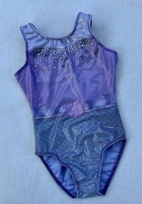 DESTIRA Princess ARIEL Leotard BLING Gymnastics Bodysuit LITTLE MERMAID Disney S - Image 1 of 4