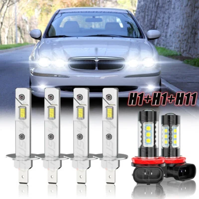 LED Headlight Fog Bulb Kit For 2004-2008 Jaguar X-Type Sport Sedan 4Door 3.0L V6 - Image 1 of 4