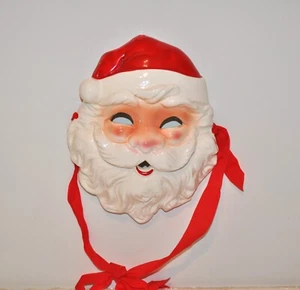 Vintage Midwest Weihnachtsmann Keramik Porzellan MASKE Weihnachtsdekoration 7 1/8" - Bild 1 von 8