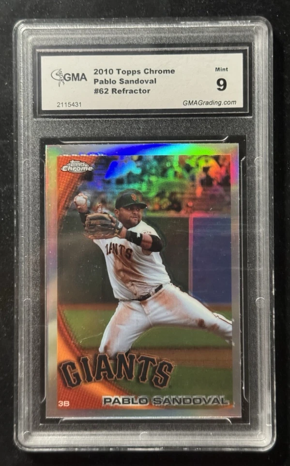 2010 Topps Chrome Pablo Sandoval #62 Refractor GMA 9 - Image 1 of 1