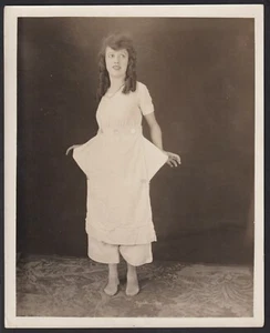 1910's MABEL NORMAND Silent Film Actress Large Stamped Studio Photo - Picture 1 of 2