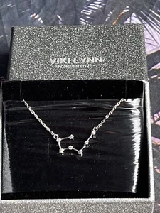 Ciondolo segno stella celeste Toro scintillante argento sterling e catena - Foto 1 di 6