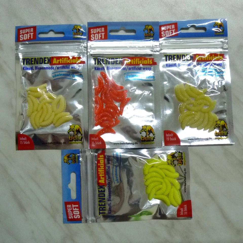 Behr Bienenmaden 25 mm 15 St Silikonköder Raubfisch Barsch Forelle schwimmend - Bild 1 von 1