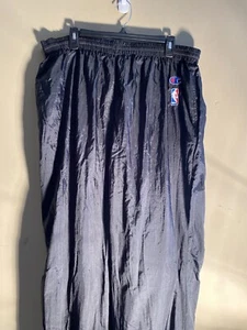 Champion Vintage NBA Black Nylon Sweatpants Men’s Size XXL - Picture 1 of 9