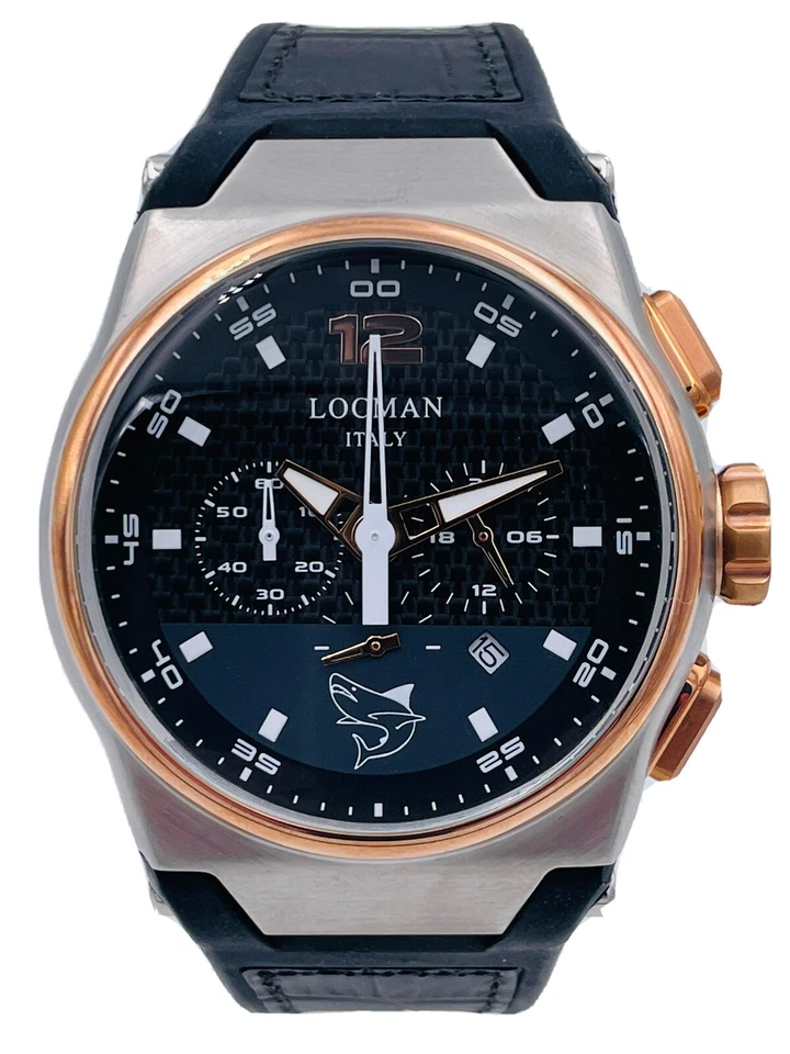 Reloj Locman Mare Cronógrafo Acero/Dorado 555AOK/641 44Mm Cuero Descuento Nuevo Foto 1 de 4