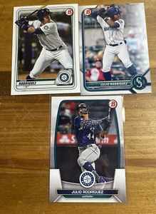 Julio Rodriguez 2020 - 23 Bowman, 3 Lot  free shipping - Picture 1 of 2