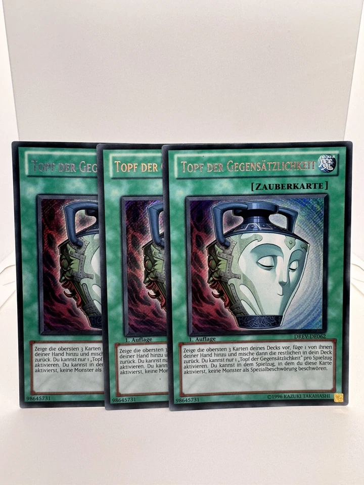 3x Pot of Duality 2x 1st Edition Secret Rare DREV-DE062 1x Unlimited GERMAN - Image 1 of 4