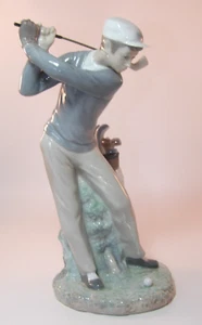 Figura de golf Lladro 11" hombre golfista hombre 4824 años 90 excelente - Imagen 1 de 7