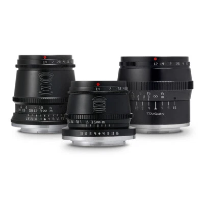TTArtisan Lens Set 17mm 35mm 50mm for Sony E camera (Sony α, APS-C) =Black= - Image 1 of 4