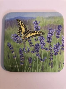 "Butterfly" Coasters ~~ Set of 3~~ Cork Back - Picture 1 of 2