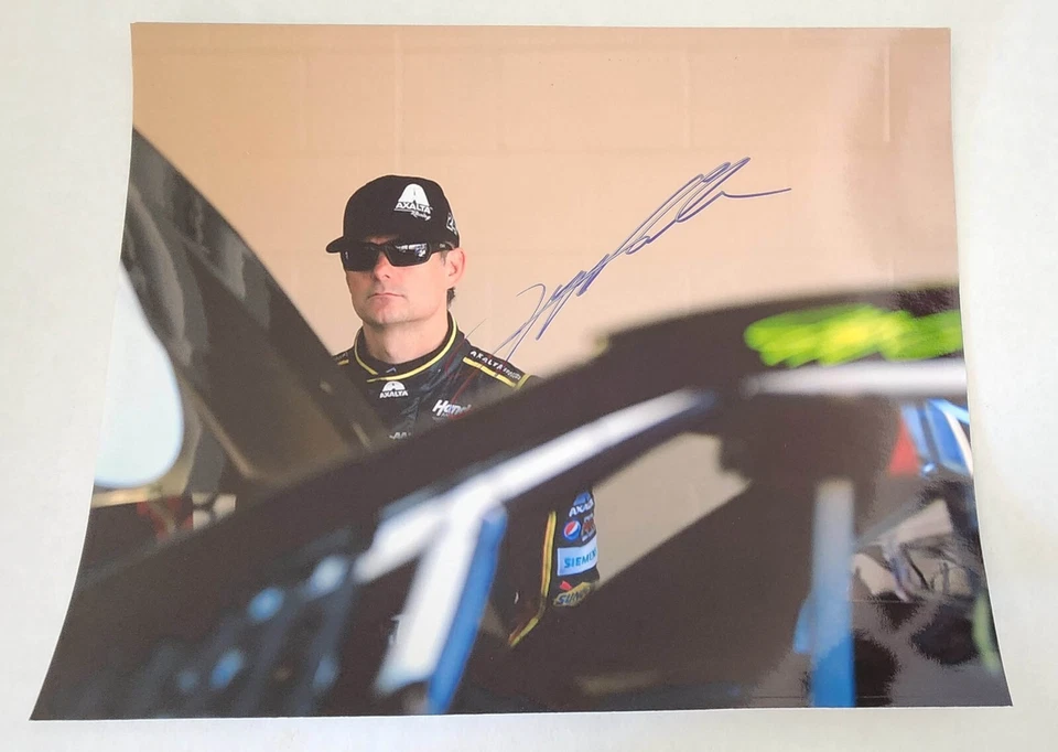 FOTO BRILLANTE JEFF GORDON **AUTOGRAFIADA** #24 AXALTA GARAJE FOTO 8X10 #4V Foto 1 de 1