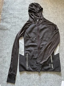 SaunaFX Jacket Women's Medium Black Hooded Full Zip Workout - Picture 1 of 7