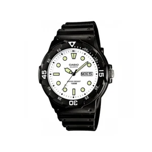 Orologio Uomo CASIO MRW-200H-7EVDF Silicone Nero Bianco Sub 100mt - Foto 1 di 1