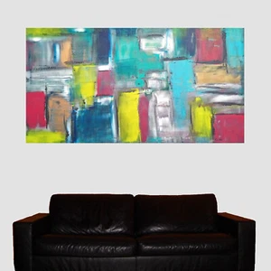 XXL Gemälde Signiert Malerei Abstrakt Moderne Kunst Bild Leinwand Künstler Acryl - Bild 1 von 3