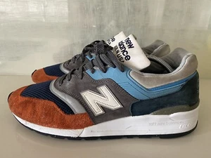 New Balance Classic 997 Suede Men's Size 12 Blue/Orange Made in USA M997NAG - Picture 1 of 9