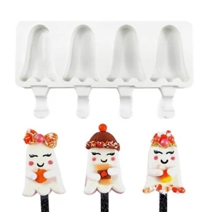 GHOST CAKESICLE MOLD, Popsicle Mold, Cute Halloween Silicone Ice Cream Mold - Picture 1 of 1