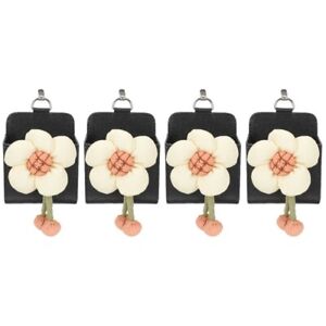  4 Count Mobile Phone Holder Keychain Accessories Car Storage Box Air Outlet